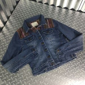 Life In Progress Denim Jacket Aztec Accent